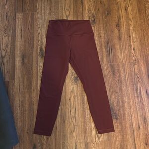 Lululemon size 8 align leggings 25” Merlot color